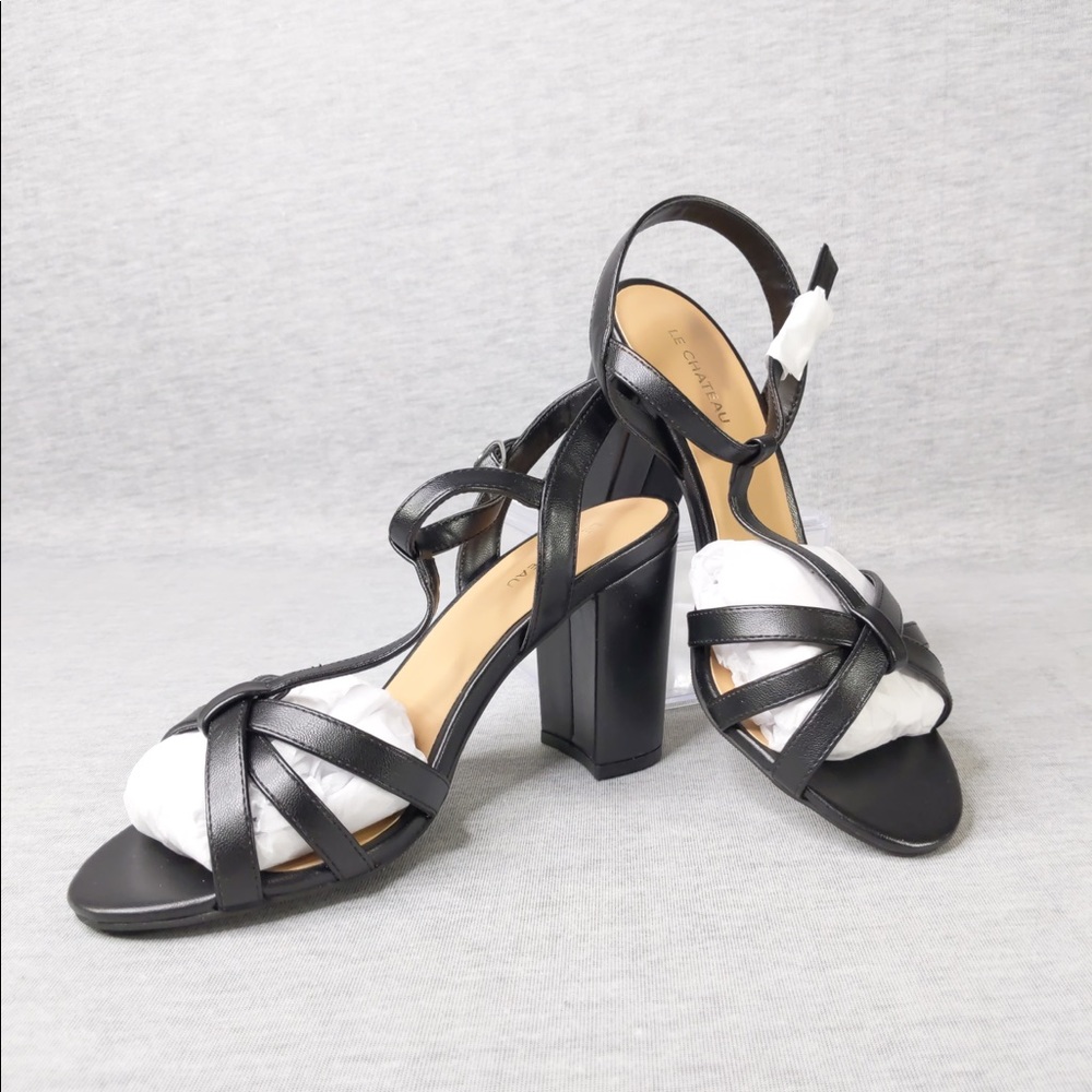 Le Chateau Faux Leather T-Strap Sandal